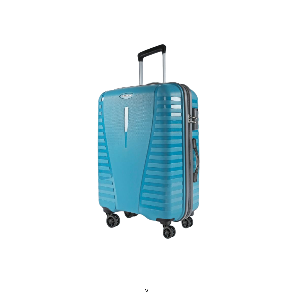 Aristocrat Airpro Set of 3 Hard Luggage (55+66+76cm)  Cabin, Medium and Large Check-in Luggage  Lightweight Luggage with Strong Wheels, Secured Combination Lock  Cross Teal  7-Year Warranty