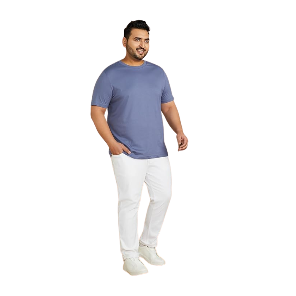 Symbol Men's Solid Cotton T Shirt  Round Neck  Half Sleeve